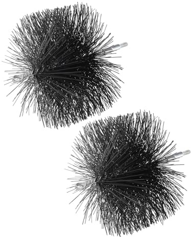 PATIKIL 7 Wire Chimney Cleaning Brush, 2 Pcs Polypropylene Round Chimney Sweep Brush with M6 Fitting for Fireplace Burning Stove Tent Dryer Pipes