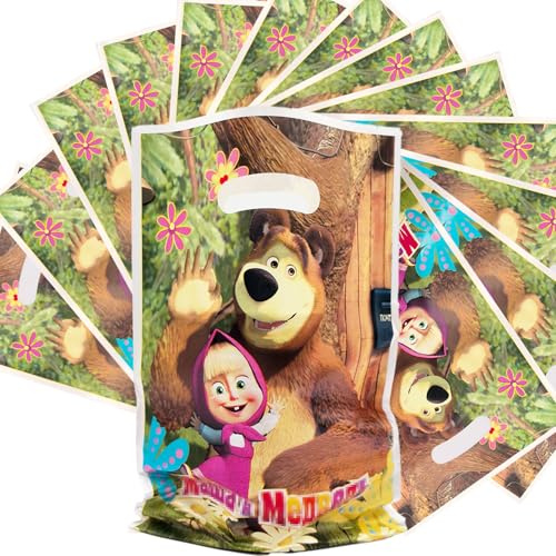 Mascha Geburtstagstüten,50pcs Mascha Süßigkeitentüte,Mitgebsel tüte | Tüten für Geburtstag, Mitgebsel,Party,Party Zubehör,Süßigkeiten und kleine Überraschungen