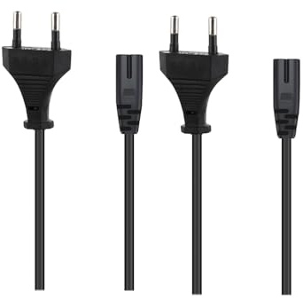 WICAREYO 2Stück AC Stromkabel 2M/6.5FT Netzkabel Kompatibel für PartyBox 100 200 300 310 1000,Kompatibel mit Party Box Wireless Bluetooth Lautsprecher Audio System