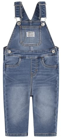 Levi's Primer mono para niños, Mezclilla MDK, 12 meses