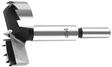 Forstnerborr 54 mm trä, MAXAZTEX tillbehör borrmaskin, trä skogsbits, borrfästen med runda skaft (Ø 54 x 90 mm)
