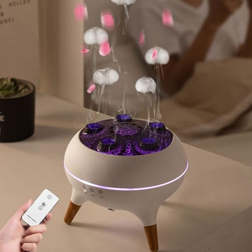 Jellyfish Diffuser, Silent Jellyfish Essential Oil Cool Mist Humidifier with Remote, 7-Colour LED Lights, Aromatherapy Diffuser for Bedroom, Home or Office
