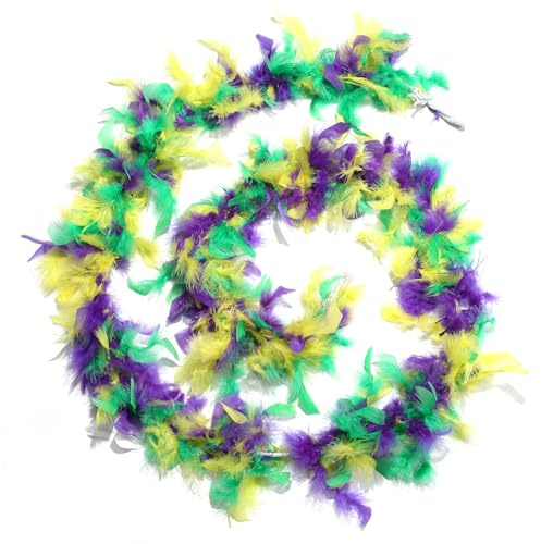 GORGECRAFT 2 m Truthahn Federboa 14cm Charleston Federboa Party Chandelle Truthahnfedern Grüne Flauschige Boas Fransenbesatz Für Adrette Partyideen Hochzeit DIY Basteln Tanzkleid Halloween Kostüm