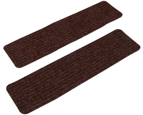 Didiseaon 2pcs Self-adhesive Stair Mats Non-skid Household Step Pads Washable Carpet Stair Treads Footstep Protection