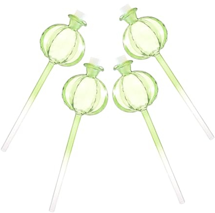 Abaodam 4 pièces Globes Auto-arrosage Verre Transparent Dispositif Irrigation Automatique pour Plantes Intérieur et Jardin Outil Pratique pour Arrosage Facile des Fleurs et Cactus