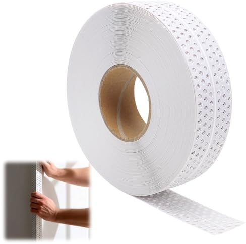 CEWROM Generisches Nahtabdeckband, 40Mx5CM PVC Gipskarton Fugenband, Selbstklebend Eckschiene Trockenbau Kantenschut, Dichtungsband zum Verbinden von GK-Platten Wandecken und Wandrisse Ausbessern