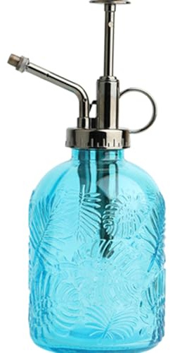 Veemoon Vaporisateur pour Plantes D’intérieur 350 Ml Brumisateur Vintage Pompe, Pulvérisateur D’eau à Motif Feuille de Monstera Bleu Tête Cuivre, Arrosage Précis Jardinage et Entretien