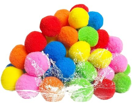 Water Soaker Balloons Set - Reusable Sponge Splash Balls, Pool Game Toy | Interactive Outdoor Water Play Activity Set for Beach Swimming Pool Kids Teens Family Summer Play