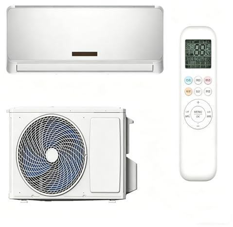 LIFEZEAL Aire Acondicionado Split de Pared 9000 BTU 2600 W, Dual Inverter WiFi, Calefacción y Refrigeración Mando a Distancia, Deshumidificador Autolimpieza Silencioso, R32 Clase A++ para Hogar
