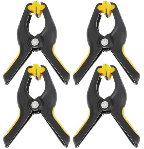 PLAFOPE 4piezas Pinzas de Plástico para Reparación de Móviles Abrazaderas Ajustables de Succión para Pantallas Lcd Soporte Resistente con Muelle para Montaje y Sujeción Firme Negro