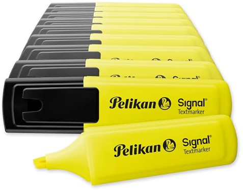 Pelikan Textmarker Signal Leuchtgelb, 10 Stück in Faltschachtel