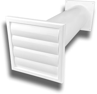 Gravity Boîte murale avec clapet anti-retour avec tube rond - Dimensions : Ø 125 186 x 186 mm