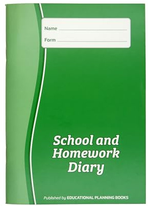 Educational Planning Books-School & Homework Diary A5 Week-to-View Study Planner and Study Notebook Revision and Homework Planner to Get Organised | Study Essentials for Academic Success–Green(PD1-G)