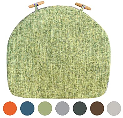 Yadlan Set da 6 Cuscini per Sedie da Cucina Economici, Design Unico Antiscivolo, Fodere Coprisedia Verde