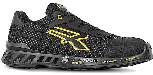 U Power Matt s ESD S3S Ci FO SR, Safety Shoes Unisex Adulto, Amarillo Negro, 44 EU