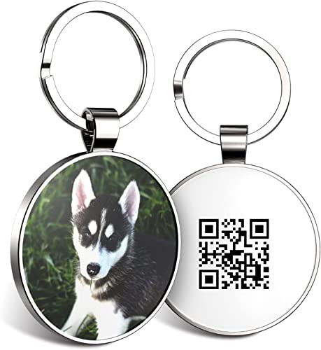 DISONTAG QR Code Hundemarke ID Foto Anpassen Personalisierte Online Seite-Kostenlos Online Haustier Profil-Modifizierbar-Kontrolle der Privatsphäre-Keine APP Erforderlich