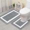 Famibay Bath Mat Sets 2 Piece Washable Bathroom Mat and Pedestal Set Non Slip Bathroom Floor Mat Microfiber Super Absorbent Toliet Mat