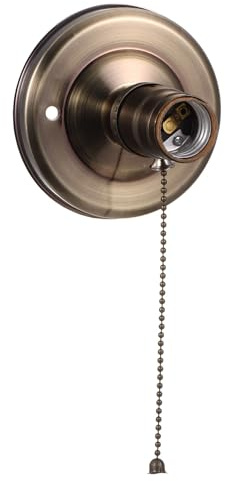 Housoutil Soporte De Luz E27 Retro Con Cadena Portalámparas Vintage Para Decoración De Interiores Ideal Para Comedores Oficinas Y Restaurantes