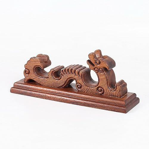 HJHUUA Support d'épée de Dragon sculpté à la Main,Support d'épée en Bois wengé Marron,Support d'épée de samouraï Katana bokken Wakizashi Tanto,présentoirs d'armes de Table,présentoirs d'artisanat