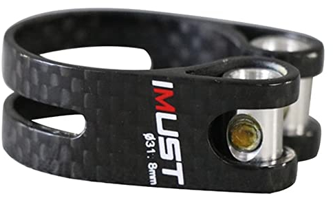 Sattelklemme Ultraleichte Kohlefaser-Sattelstützenklemme for Straßen- oder MTB-Mountainbikes 31,8 mm 34,9 mm Klemme Schnellspanner SattelstüTze (Größe : 31.8mm carbon)