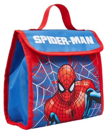 William Lamb Spiderman Lunch Bag Children's Kids Character Insulated Lunch Carry Bag Food Holder - Back to School Travel Dinner Bag