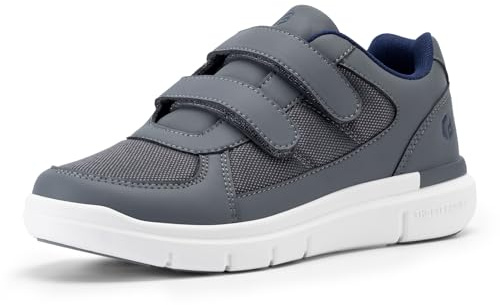 FitVille Schuhe Herren Outdoor mit weiße Sohle mit Klettverschluss Extra Weite Breit Grau 42 EU XX-Weit