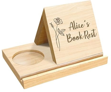 Carriere Dreieckiges Bücherregal Aus, Buchständerhalter, Buchhalter Aus mit Kaffeegetränkehalter für Frauen, Buchliebhaber, Langlebig, Einfache Installation, Einfach zu Bedienen