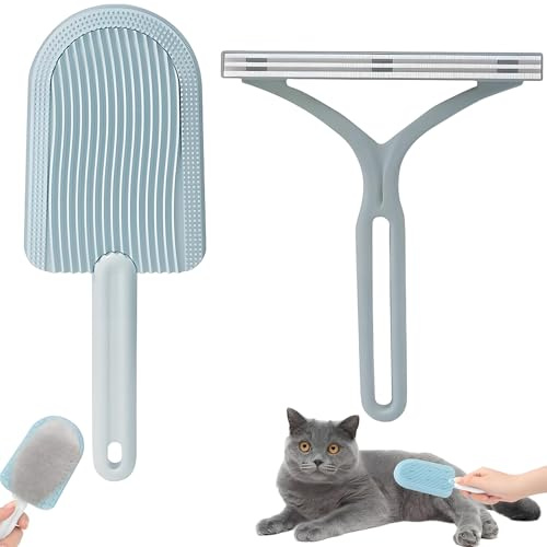2 PCS Cat Hair Brush, Cat Comb, Cat Grooming,Cat Brushes for Grooming, Grooming Products for Cats Washable Silicone Double Sided for Shedding, Comb for Pets Removing Loose Hair or Massage