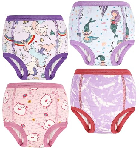 MOEMOE BABY Töpfchen Trainingshose 4 Stück Baby Trainingshosen Töpfchen Unterwäsche Kinder für Mädchen 6 Jahre