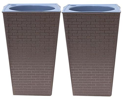 cfpqv 2 vasi autoirriganti alti per interni ed esterni, per terrazze, per giardinaggio e decorazioni, grandi interni, 60 cm (B, taglia unica)