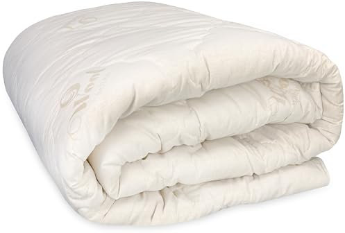 Merino Premium Schafschurwolle Steppbettdecke – Natürlich, Atmungsaktiv & Ganzjährig Nutzbar (135x200 cm)