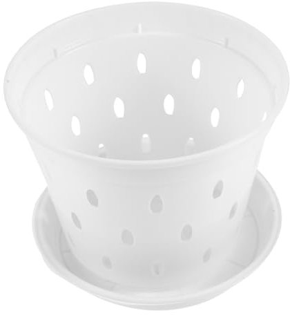 Kisangel 5juegos Macetas Transparentes para con Drenaje De Contenedores Decorativos De Plástico para Interiores y Exteriores Buenas Circulación De Aire