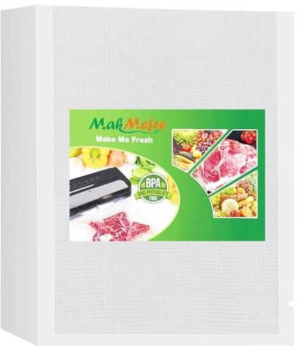 MakMeFre 100Stk 20x30cm Vakuumierbeutel für Lebensmittel Vakuumiergerät | BPA-frei,LFGB,Kochfest und Sous Vide Gefrierbeutel,Profi Vakuumbeutel Lebensmittel