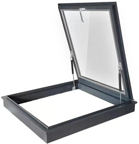 Skylight Window with Double-Layer Tempered Glass for Sloped Flat Roof - Ideal for Basement, Attic, Shed