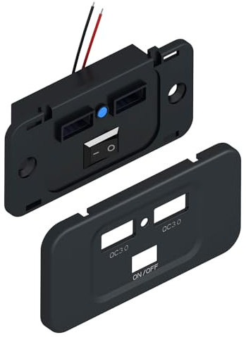 Support mural pour prise USB 12 V - Ports USB 72 W, adaptateur de prise USB | Chargeur de prise de voiture de rechange pour camping-car, camion, bus, camping-car, voyage, véhicules d'extérieur