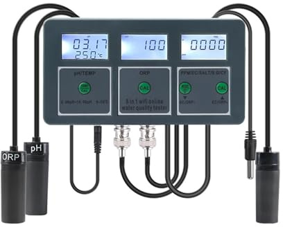 YFDGD Wassertester Tuya WiFi Fishtank Wasser Qualität Tester Hohe Genauigkeit Prüfmaschine Monitor Analysator for Aquarien Pool Mehrzweck Genau Einfach