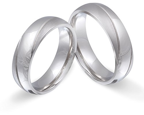 Juwelier Schönschmied - Unisex Partnerringe Freundschaftsringe Trauringe Tocar Edelstahl 138HHac - Kostenlose Wunschgravur mit AMAZON KONFIGURATOR online gestalten!