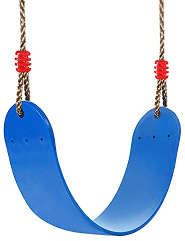 Braoses Elastischer Kinderschaukel Farbe Eva weichen Bord U-Schaukel Brettschaukel Schaukelsitz Schaukelbrett belastbar bis ca. 150Kg Schaukel für Kinder Garten Outdoor (Blue)