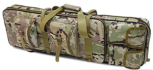Waffenkoffer Für Langwaffen,Futteral Langwaffen Durchgehender Reißverschluss Taktische Gewehrtasche Oxford Stoff Soft Air Rifle Gun Carry Case,Tragbare Waffentasche Zum Angeln Camouflage,100CM