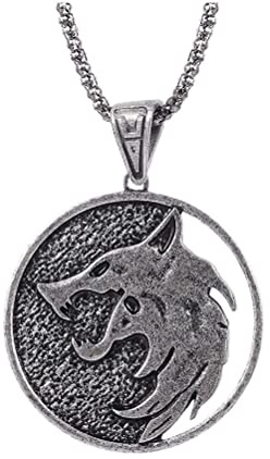Collier Geralt Witcher Médaille Viking Bijoux Cadeau pour Hommes Garçons Femmes