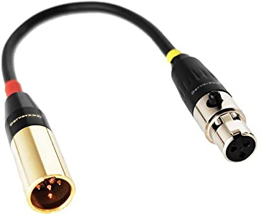 Darverson TA4F 4 pin to 3 pin Mini XLR Cable for Shure akg Pocket Transmitter Instrument Cord convertor Adapter (059874520)