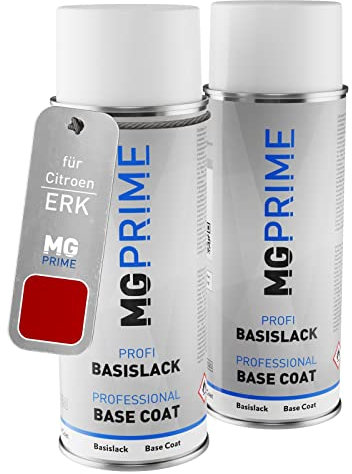 MG PRIME Autolack Sprühdosen für Citroen ERK Jelly Berry/Jelly Rot Grundlack Basislack Spraydose 400ml