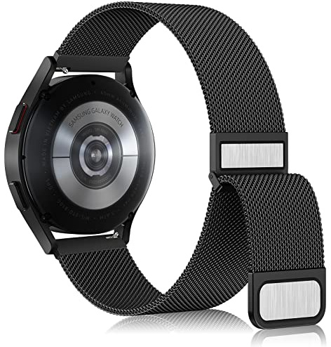 Mugust Armband für Samsung Galaxy Watch 4/5 - 20mm Edelstahl Metall Ersatzarmband mit Verbessertem Magnet