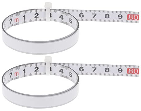 sourcing map 2pcs Self Adhesive Tape Measure 80cm Metric Left to Right Reading Waterproof Sticky Steel Ruler Tape Backed ruler for Workbench Sewing Saw Drafting Table, White