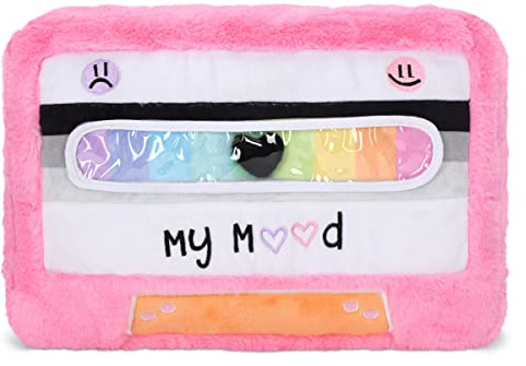iscream Mood Meter Fur & Fleece 11 x 7 Pillow with Embroidered Accents