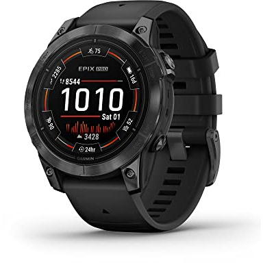 Garmin epix Pro (Gen 2), 47mm, High Performance Smartwatch, Advanced Training Technology, Built-in Flashlight, Slate Gray with Black Band