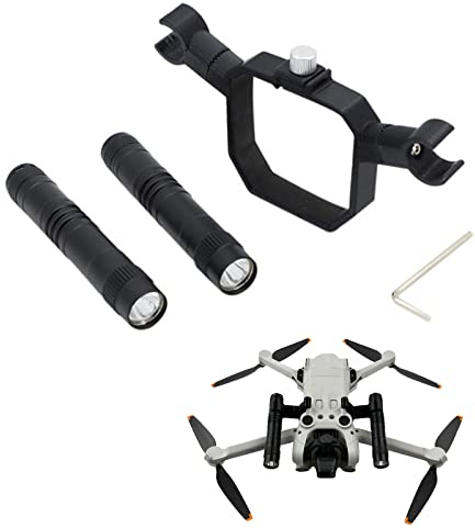 Generisch Drohnen-Accessoire Schwarz Drohnenlicht für DJI Mini 3/Mini 3Pro mit Anti-Kollisions-Suchscheinwerfer und Nacht-Navigationslicht