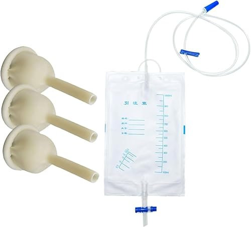 Kondom Katheter Externer selbstdichtender Satz 10Pcs Urinalkondom Für Männer 2Pcs 1000ml Urinbeutel(35mm/1.38inch)