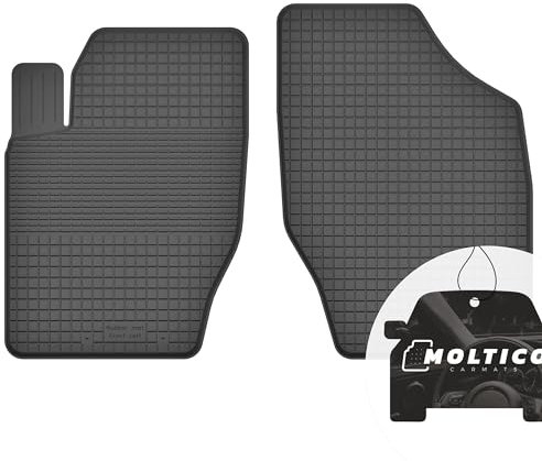 moto-MOLTICO Vorne Gummimatten Auto, 2-teiliges Set, Allwetter Gummi Fußmatten mit Rand, Antirutsch & Wasserfest Autoteppiche - passend für Honda Jazz III 2008-2013