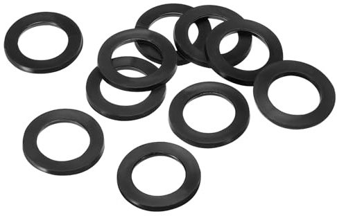 PATIKIL M20 Gummi Flach Unterlegscheibe 16 Pack 20mm ID 30mm AD 2.5mm Dick Dichtring Abstandshalter für Wasserhahn Rohr Wasserschlauch Schraube Bolzen Schwarz